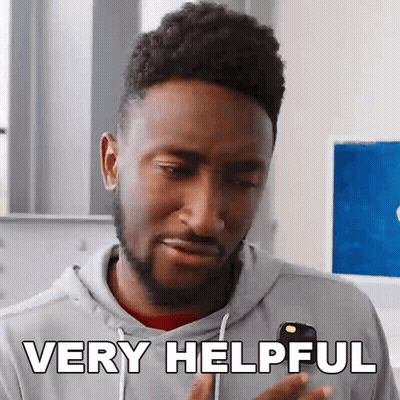 Man With Beard Holding Phone Saying Very Helpful GIF
