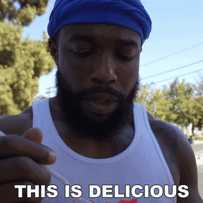 Man With Beard Holding Spoon Says This Is Delicious GIF