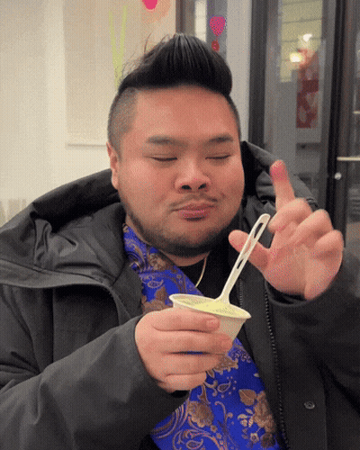 Man With Beard Holding Spoon GIF