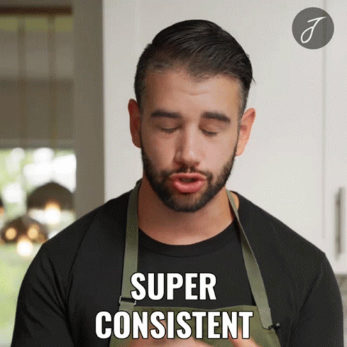 Man With Beard In Apron Says Super Consistent GIF