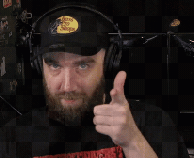 Man With Beard In Bass Pro Shops Hat GIF