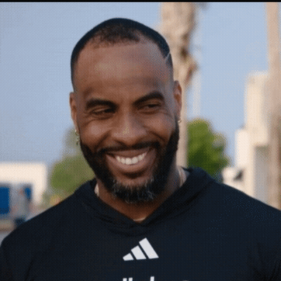 Man With Beard In Black Adidas Shirt GIF