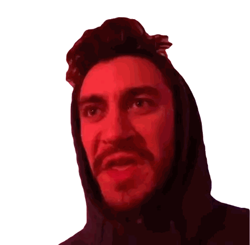 Man With Beard In Black Hoodie Sticker