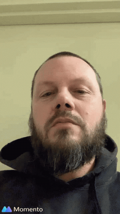 Man With Beard In Black Hoodie GIF