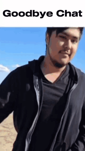 Man With Beard In Black Jacket And Black Shirt GIF