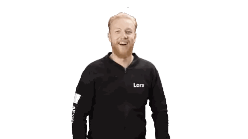 Man With Beard In Black Jacket Saying Lors Sticker