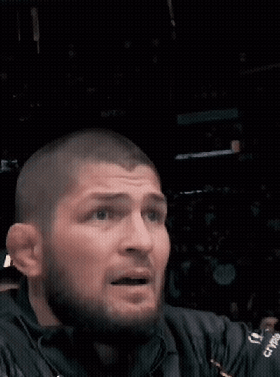 Man With Beard In Black Jacket With UFC GIF