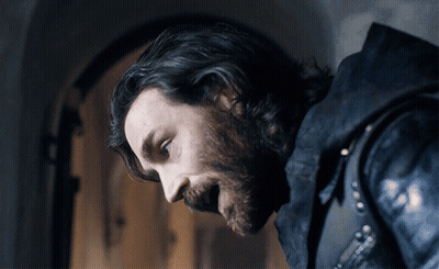 Man With Beard In Black Leather Jacket GIF