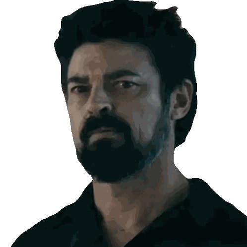 Man With Beard In Black Shirt Sticker