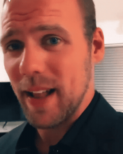 Man With Beard In Black Shirt And Suit GIF