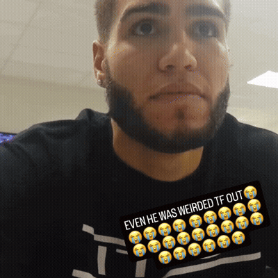 Man With Beard In Black Shirt Saying Even He Was Weirded Tf Out GIF