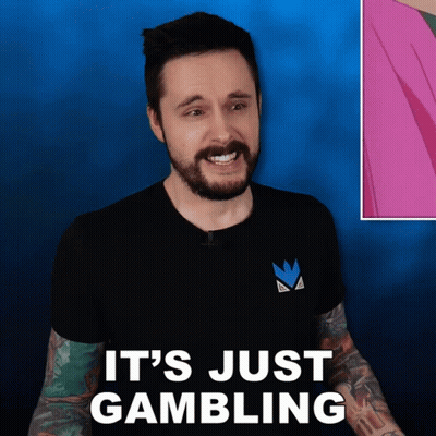 Man With Beard In Black Shirt Saying It's Just Gambling GIF