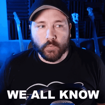 Man With Beard In Black Shirt Saying We All Know GIF
