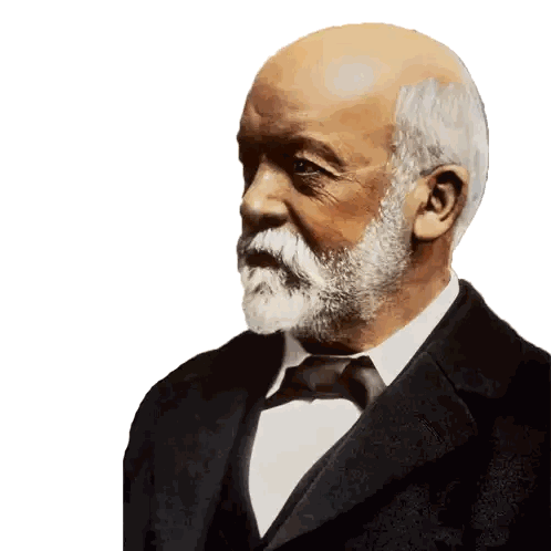 Man With Beard In Black Suit And Tie Sticker