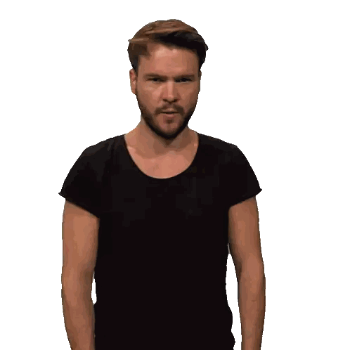 Man With Beard In Black T-Shirt Sticker