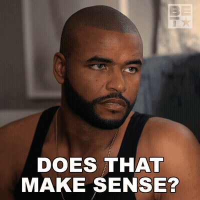 Man With Beard In Black Tank Top Saying Does That Make Sense GIF