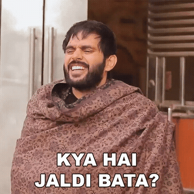 Man With Beard In Blanket Saying Kya Hai Jaldi Bata GIF