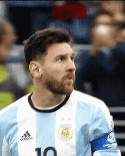 Man With Beard In Blue And White Jersey Number 10 GIF