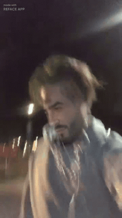 Man With Beard In Blue Jacket And Scarf GIF