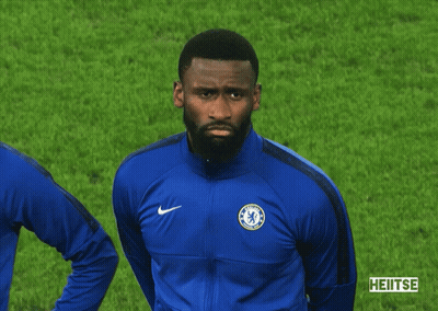 Man With Beard In Blue Nike Jacket Chelsea Logo GIF