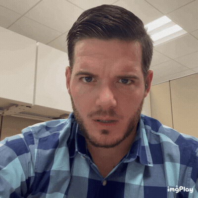 Man With Beard In Blue Plaid Shirt GIF