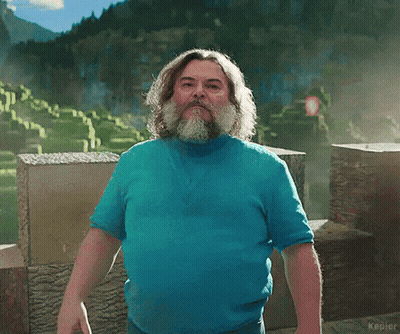Man With Beard In Blue Shirt And L On Sleeve GIF