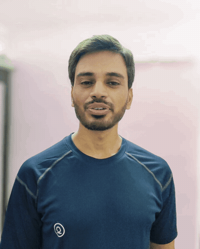 Man With Beard In Blue Shirt And Q GIF