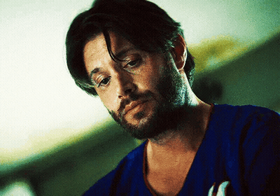 Man With Beard In Blue Shirt H GIF