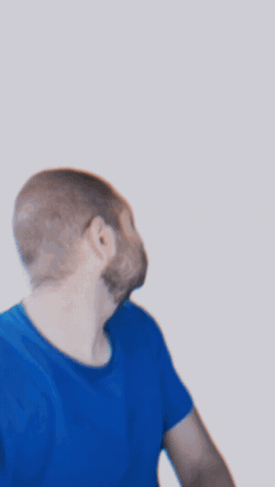 Man With Beard In Blue Shirt Saying Blue Hobo GIF