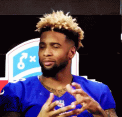 Man With Beard In Blue Shirt Saying NFL GIF