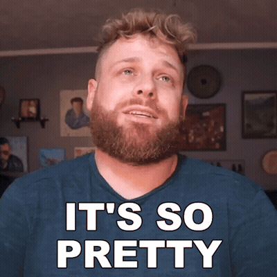 Man With Beard In Blue Shirt Says So Pretty GIF