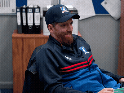 Man With Beard In Boston Red Sox Cap GIF