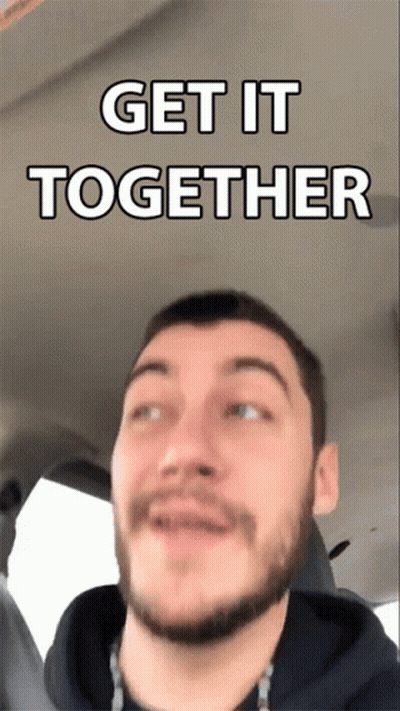 Man With Beard In Car Saying Get It Together GIF