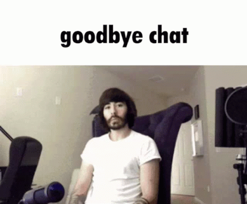 Man With Beard In Chair Goodbye Chat GIF