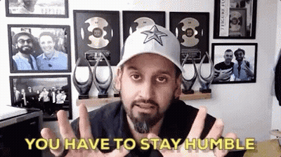 Man With Beard In Cowboy Hat Says You Have To Stay Humble GIF