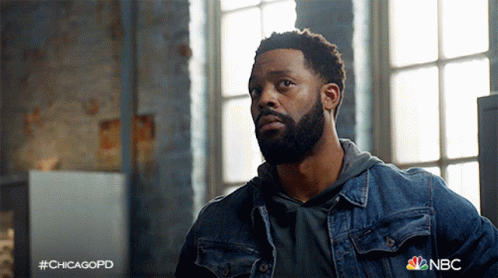 Man With Beard In Denim Jacket And Hoodie GIF