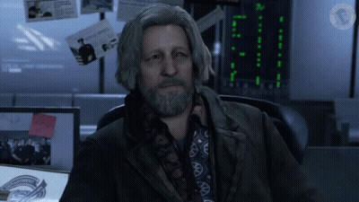 Man With Beard In Front Of Defense Screen GIF