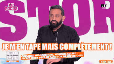 Man With Beard In Front Of Le Focus Sign GIF