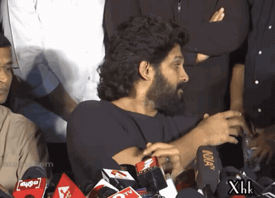 Man With Beard In Front Of Microphones Saying Aqua GIF