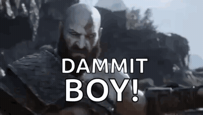 Man With Beard In Front Of Mountain Saying Dammit Boy GIF