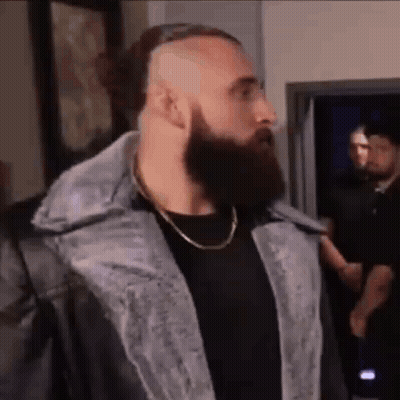 Man With Beard In Fur Coat And Gold Chain GIF