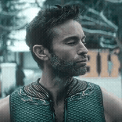 Man With Beard In Green Vest GIF