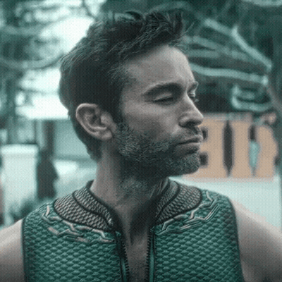 Man With Beard In Green Vest GIF