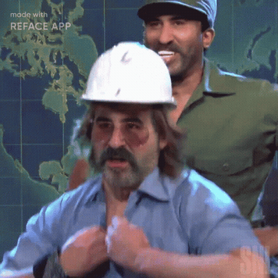 Man With Beard In Hard Hat Reface App GIF