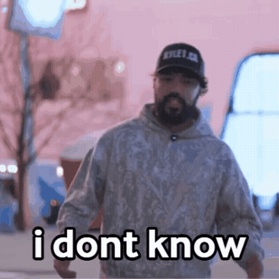 Man With Beard In Hat And Hoodie Says I Don't Know GIF