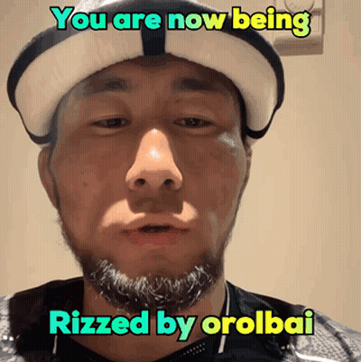 Man With Beard In Hat Says You Are Now Being Rizzed By Oralbai GIF