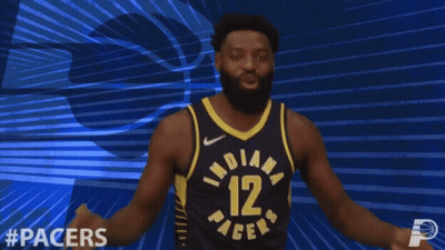 Man With Beard In Indiana Pacers Jersey GIF