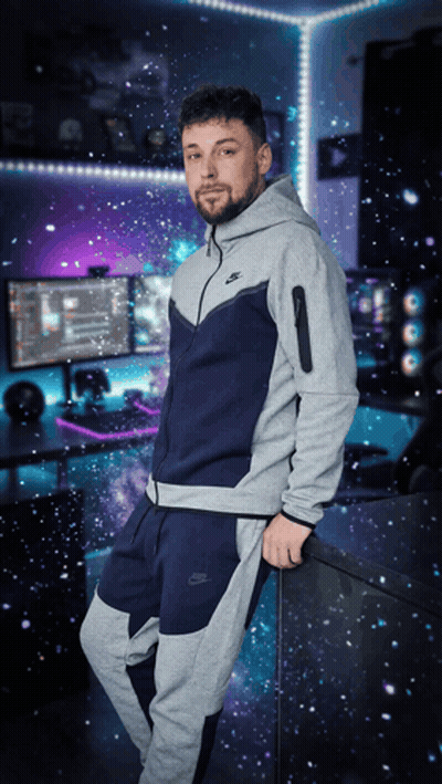 Man With Beard In Nike Hoodie GIF