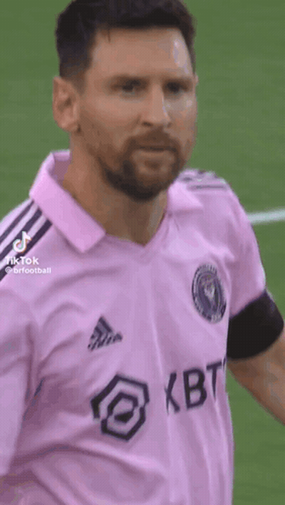 Man With Beard In Pink Soccer Jersey GIF