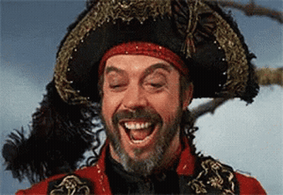 Man With Beard In Pirate Costume Smiling GIF